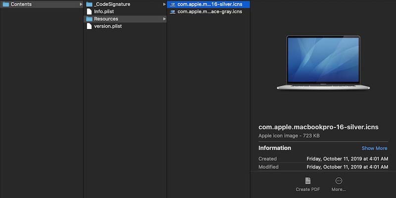ลือ!! พบภาพไอคอน MacBook Pro 16 นิ้วใน macOS Catalina 10.15.1 รุ่น Beta