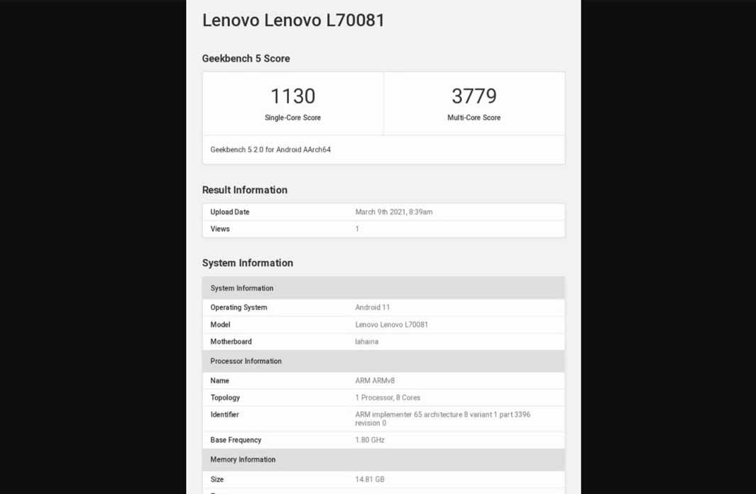 สมาร์ทโฟนเกมมิ่ง Lenovo Legion 2 Pro โผล่ทดสอบบน Geekbench มาพร้อมชิปเซ็ต Snapdragon 888 และ RAM 16GB