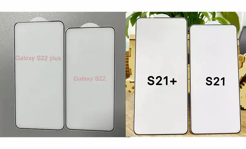 หลุด!! ภาพกระจกป้องกันหน้าจอของสมาร์ทโฟน Samsung Galaxy S22 และ Samsung Galaxy S22+ โชว์ดีไซน์หน้าจอกว้างขึ้น แทบจะไม่มีขอบ