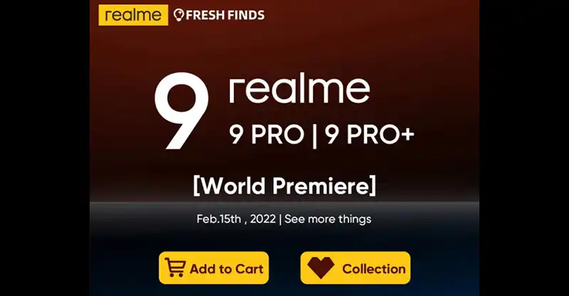 เผย!! ภาพโปสเตอร์กำหนดการเปิดตัวของสมาร์ทโฟน Realme 9 Pro และ Realme 9 Pro+ จะเปิดตัวทั่วโลกในวันที่ 15 เดือนกุมภาพันธ์ 2022 นี้