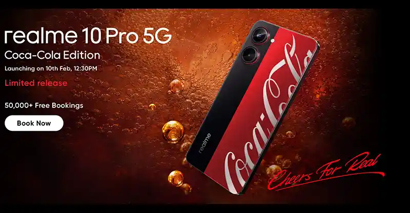 ยืนยัน!! จะเปิดตัว Realme 10 Pro (5G) สมาร์ทโฟนรุ่นพิเศษลาย Coca-Cola Edition ในวันที่ 10 กุมภาพันธ์ 2023 นี้