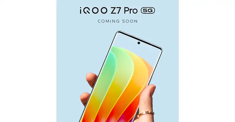 เผย!! ภาพทีเซอร์ของสมาร์ทโฟน iQOO Z7 Pro รุ่นใหม่ มาพร้อมหน้าจอแสดงผลโค้ง และกล้องหน้าแบบเจาะรู ลุ้นเปิดตัวในเร็วๆนี้
