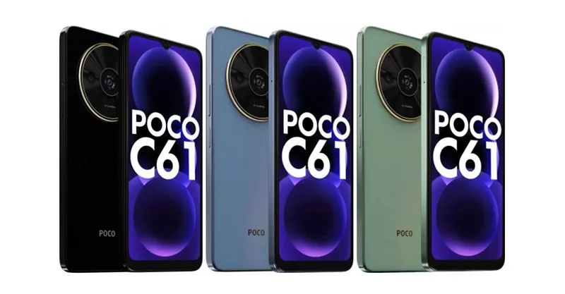 เปิดตัวสมาร์ทโฟน POCO C61 อย่างเป็นทางการที่ประเทศอินเดีย มาพร้อมแบตเตอรี่ 5,000mAh , ชิปเซ็ต MediaTek Helio G36 และหน้าจอแสดงผลขนาดใหญ่ 6.71 นิ้ว