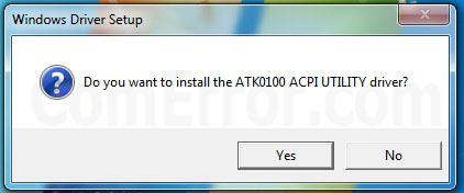 you have to install atk0100 driver windows 10