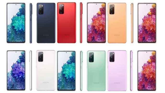 หลุด!! ภาพเรนเดอร์ของ Samsung Galaxy S20 Fan Edition มีให้เลือกมาถึง 6 สี