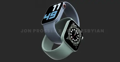 หลุด!! ภาพเรนเดอร์ของ Apple Watch Series 7 มาพร้อมดีไซน์ใหม่ขอบเหลี่ยม