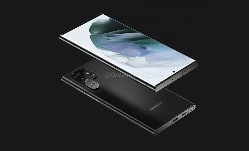 หลุด!! ภาพเรนเดอร์ของสมาร์ทโฟนเรือธงรุ่นท๊อป Samsung Galaxy S22 Ultra ที่มาพร้อมช่องใส่ปากกา S Pen และกล้องหลัง 4 ตัว