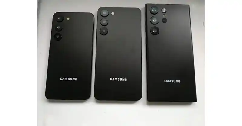 เผย!! ภาพเครื่องดัมมี่ของสมาร์ทโฟน Samsung Galaxy S23 Series ทั้ง 3 รุ่นในตัวเครื่องสีดำ