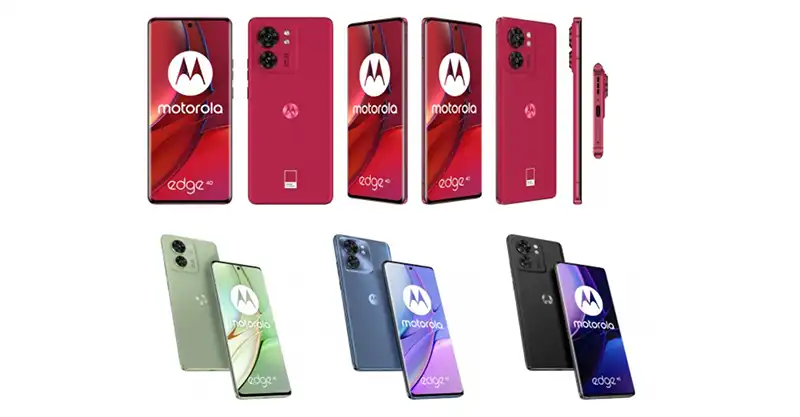 หลุด!! ภาพเรนเดอร์ของสมาร์ทโฟน Motorola Edge 40 มีให้เลือกทั้งหมด 4 สี พร้อมเผยรายละเอียดราคาในยุโรปก่อนเปิดตัวในเร็วๆนี้