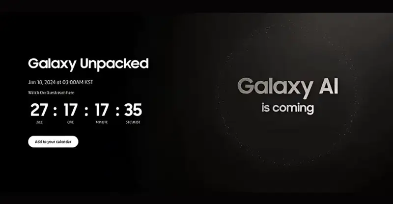 หลุด!! ภาพทีเซอร์งาน Galaxy Unpacked 2024 ยืนยันเปิดตัวสมาร์ทโฟน Samsung Galaxy S24 Series ในวันที่ 18 มกราคม 2024
