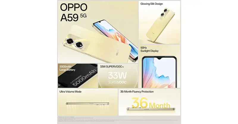 เปิดตัวสมาร์ทโฟน OPPO A59 (5G) อย่างเป็นทางการในประเทศอินเดีย